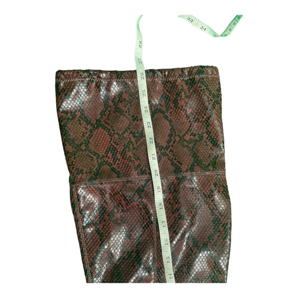 JustFab Jesyna - E Women’s Size 8 Burgundy Faux Snakeskin Thigh High Boots